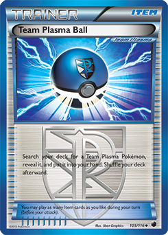 Carta de Pok Ball del Equipo Plasma