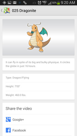 Google Pokémon