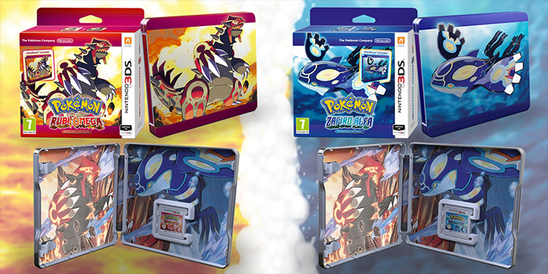Packs de edición limitada de Pokémon Rubí Omega y Zafiro Alfa