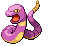 Sprite Animado Ekans Blanco Negro