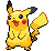 Sprite Animado Pikachu Blanco Negro