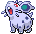 Sprite Animado Nidoran♀ Blanco Negro