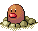 Sprite Animado Diglett Blanco Negro