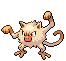 Sprite Animado Mankey Blanco Negro