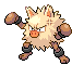 Sprite Animado Primeape Blanco Negro