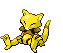 Sprite Animado Abra Blanco Negro