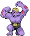 Sprite Animado Machoke Blanco Negro