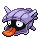 Sprite Animado Shellder Blanco Negro