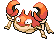 Sprite Animado Krabby Blanco Negro