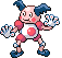 Sprite Animado Mr. Mime Blanco Negro