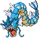 Sprite Animado Gyarados Blanco Negro