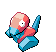 Sprite Animado Porygon Blanco Negro