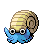 Sprite Animado Omanyte Blanco Negro