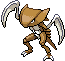 Sprite Animado Kabutops Blanco Negro