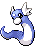 Sprite Animado Dratini Blanco Negro