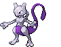 Sprite Animado Mewtwo Blanco Negro