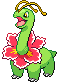Sprite Animado Meganium Blanco Negro