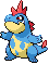 Sprite Animado Croconaw Blanco Negro