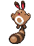Sprite Animado Sentret Blanco Negro