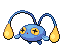 Sprite Animado Chinchou Blanco Negro