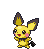 Sprite Animado Pichu Blanco Negro