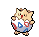 Sprite Animado Togepi Blanco Negro