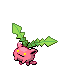 Sprite Animado Hoppip Blanco Negro