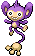 Sprite Animado Aipom Blanco Negro