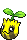 Sprite Animado Sunkern Blanco Negro