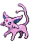 Sprite Animado Espeon Blanco Negro