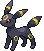 Sprite Animado Umbreon Blanco Negro