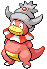 Sprite Animado Slowking Blanco Negro