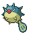 Sprite Animado Qwilfish Blanco Negro