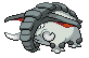 Sprite Animado Donphan Blanco Negro