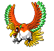 Sprite Animado Ho-Oh Blanco Negro