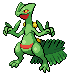 Sprite Animado Sceptile Blanco Negro