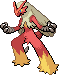Sprite Animado Blaziken Blanco Negro
