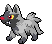 Sprite Animado Poochyena Blanco Negro