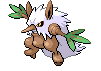 Sprite Animado Shiftry Blanco Negro