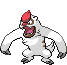 Sprite Animado Vigoroth Blanco Negro