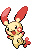 Sprite Animado Plusle Blanco Negro