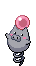 Sprite Animado Spoink Blanco Negro