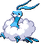 Sprite Animado Altaria Blanco Negro