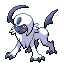 Sprite Animado Absol Blanco Negro