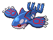 Sprite Animado Kyogre Blanco Negro