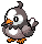 Sprite Animado Starly Blanco Negro