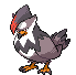 Sprite Animado Staraptor Blanco Negro