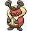Sprite Animado Kricketot Blanco Negro