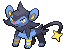 Sprite Animado Luxio Blanco Negro