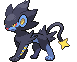 Sprite Animado Luxray Blanco Negro